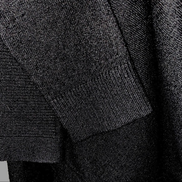 NEW Club Monaco Sweater. Black waterfall cardigan/wrap. Wool blend. - Picture 8 of 9